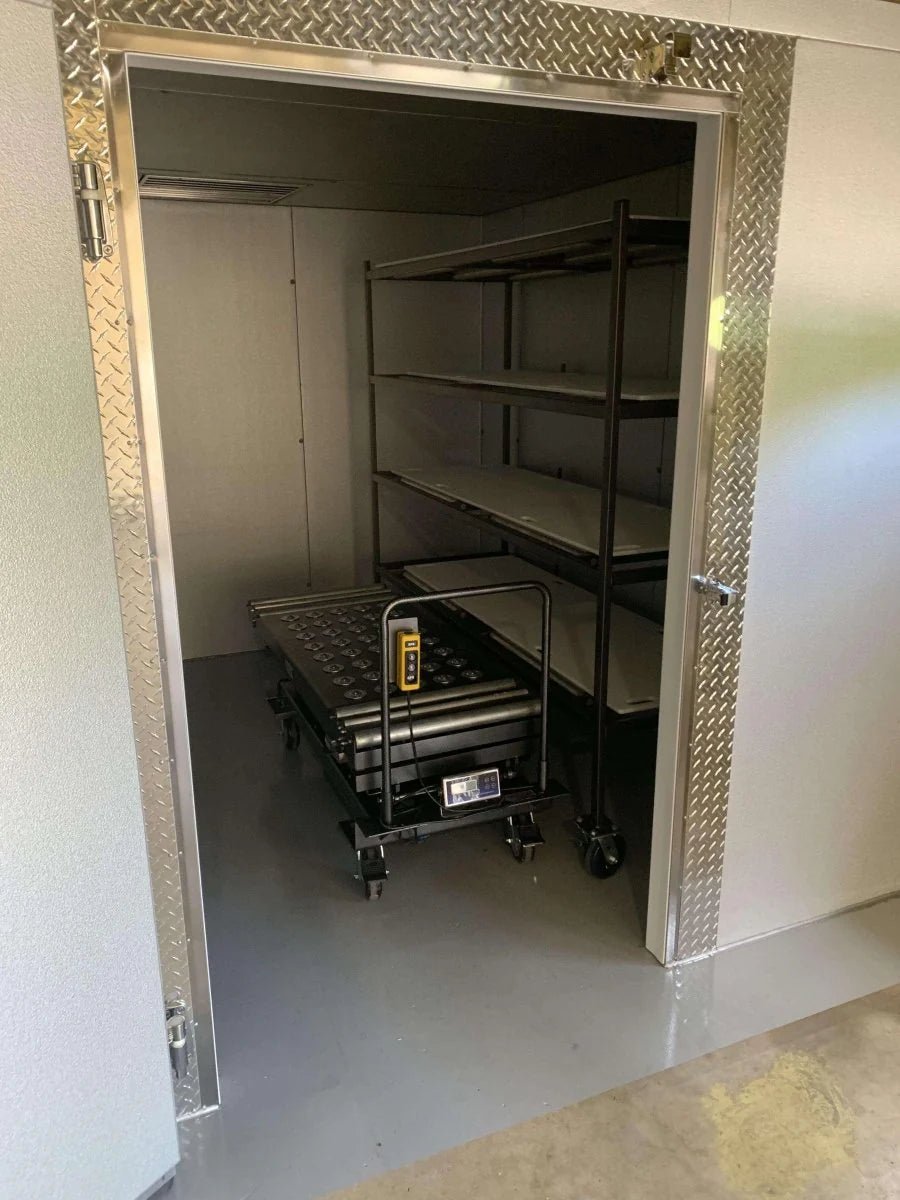 American Mortuary Cooler Authority 12x12 funeral refrigeration unit