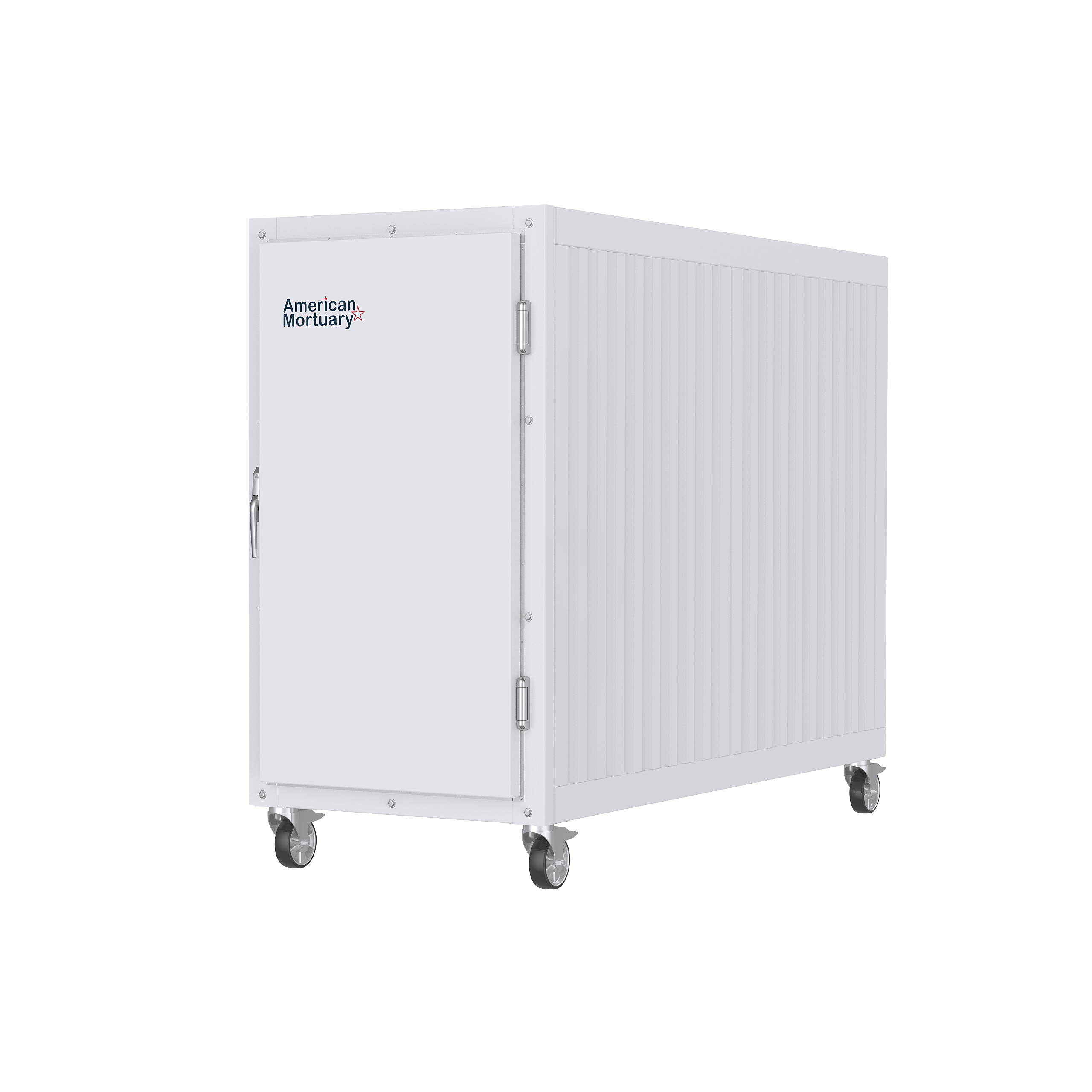 A VIEW OF THE USA-MADE PLAQUE ON THE MODEL 2000-03BS FUNERAL HOME COOLER, REINFORCING ITS QUALITY.