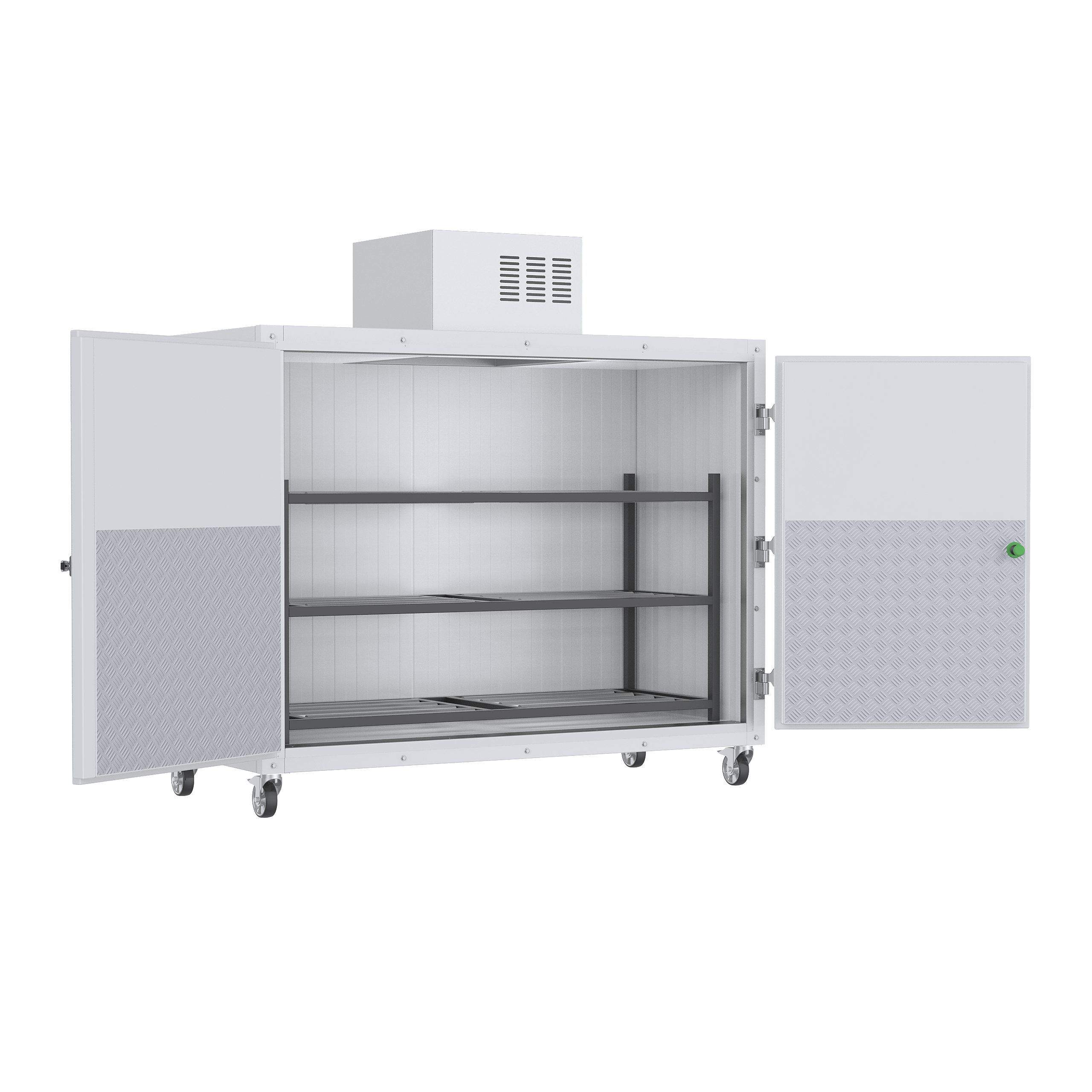 American-made 3 Body XL side access cadaver cooler for funeral homes