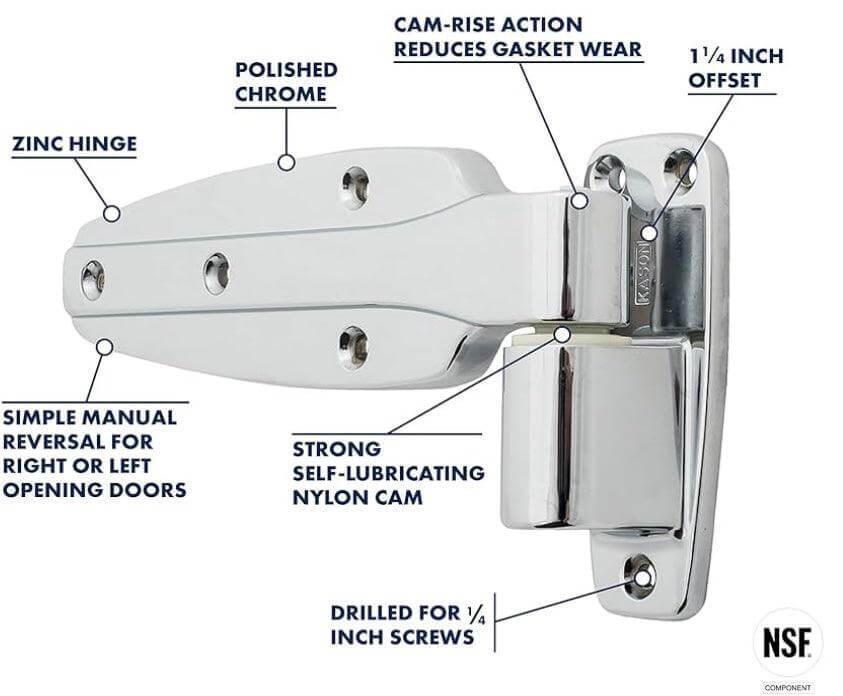 Kason 1245 Cam - Rise Hinge – 1 - 1/4