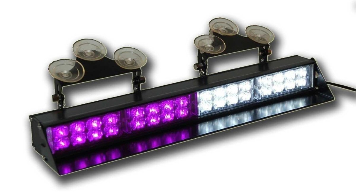 High Output Window Mount Strobe Bar Purple and White 17